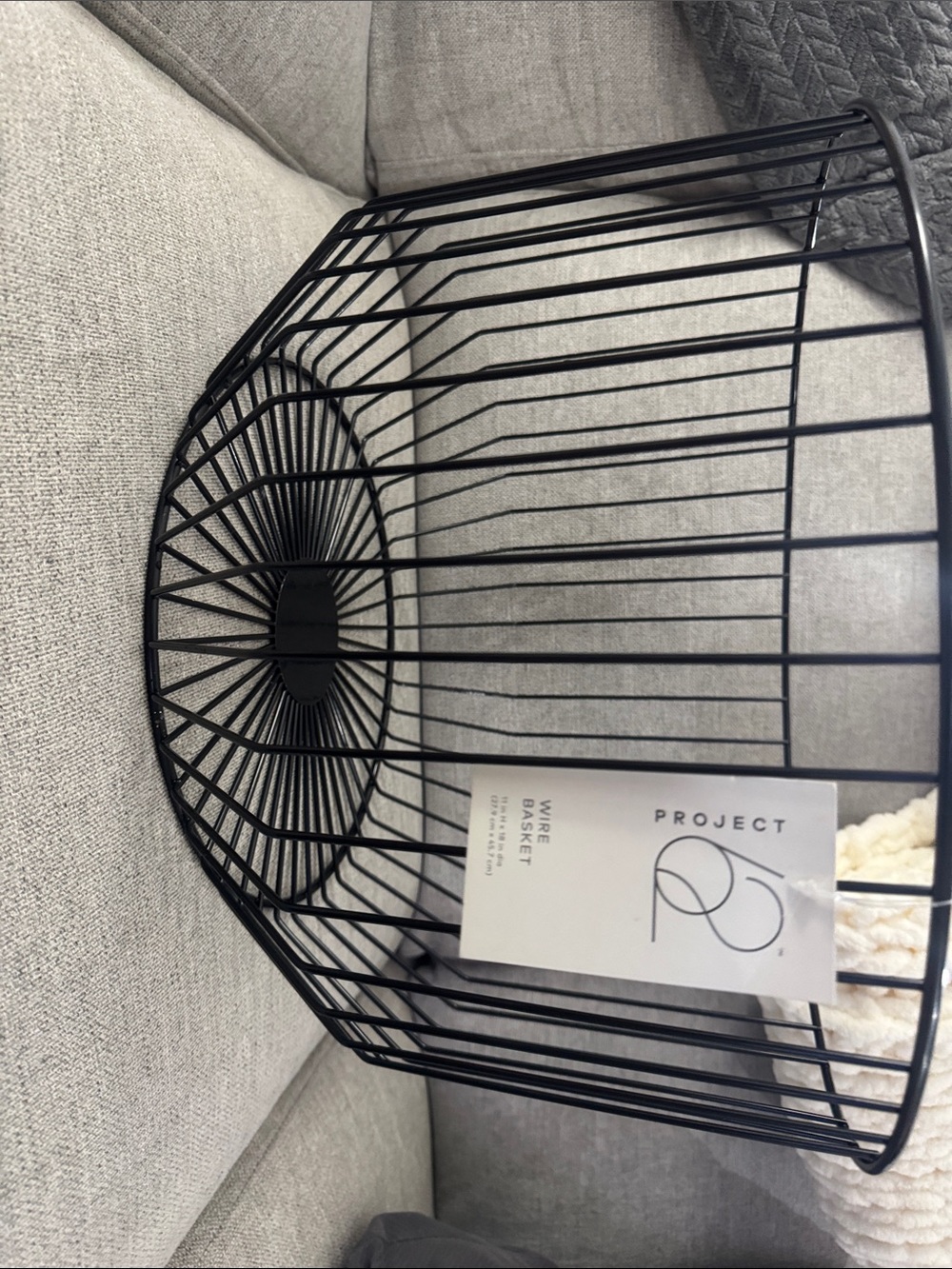 Project 62 Black Wire Storage Basket - Open Metal Design